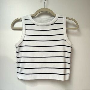 Striped Sleeveless Women's Crop Top